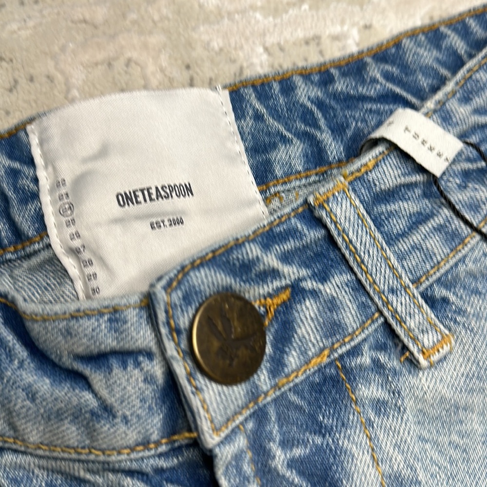 One Teaspoon Kansas Streetwalkers HIGH WAIST 80s SHORT size 24 - Picture 7 of 11